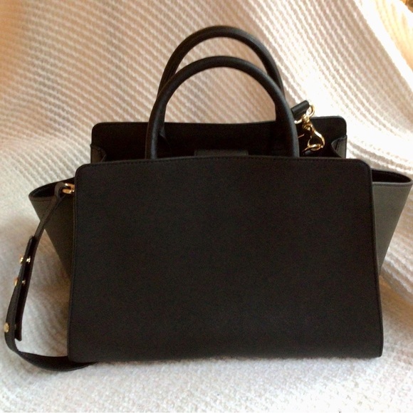 ZAC Zac Posen Black and Olive Two-toned Bag - Picture 5 of 16